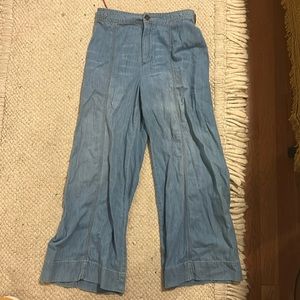 Pilcro wide leg linen blend sz 26